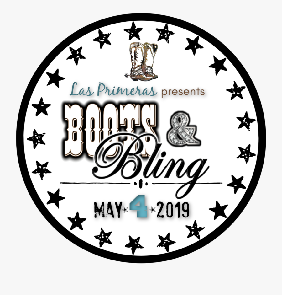 Las Primeras 69th Annual Boots & Bling Affair - Round Stamp, Transparent Clipart