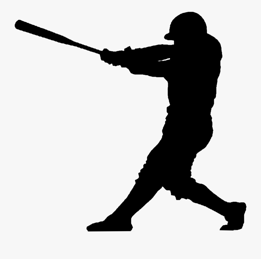 Baseball Player Pitcher Batting Baseball Bats - Silhouette Baseball Player Png, Transparent Clipart