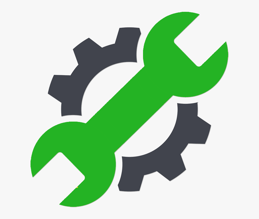Gear And Spanner Icon, Transparent Clipart
