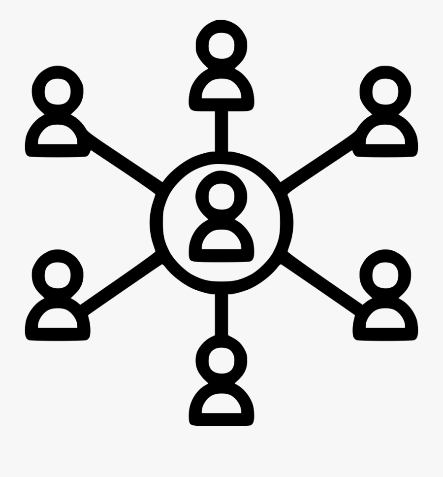 People Connection Svg Png Icon Free Download - Hub And Spoke Icon, Transparent Clipart