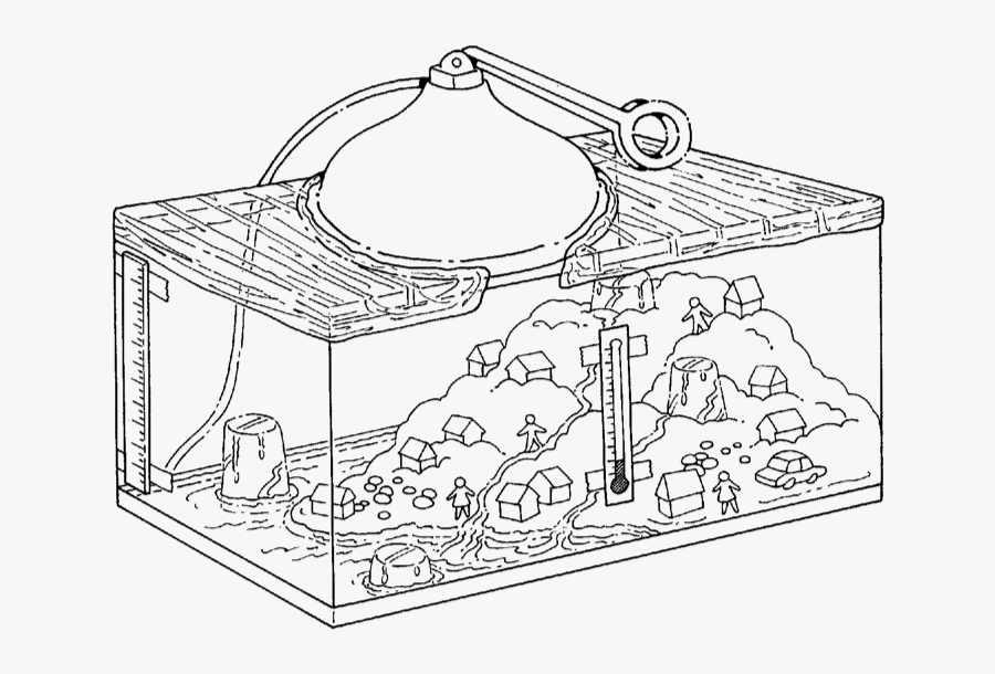Picture Of Set Up Of Experiment With Closed Aquarium, - Line Art, Transparent Clipart