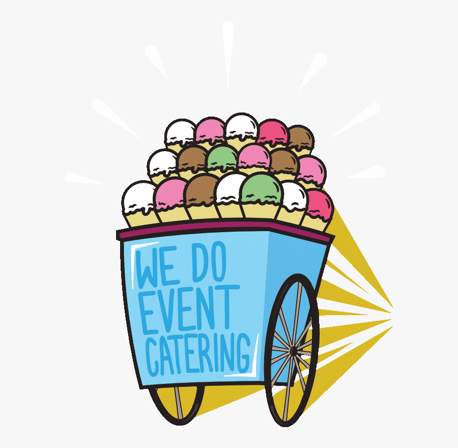 An Ice Cream Cart Full Of Ice Cream Cones With The, Transparent Clipart