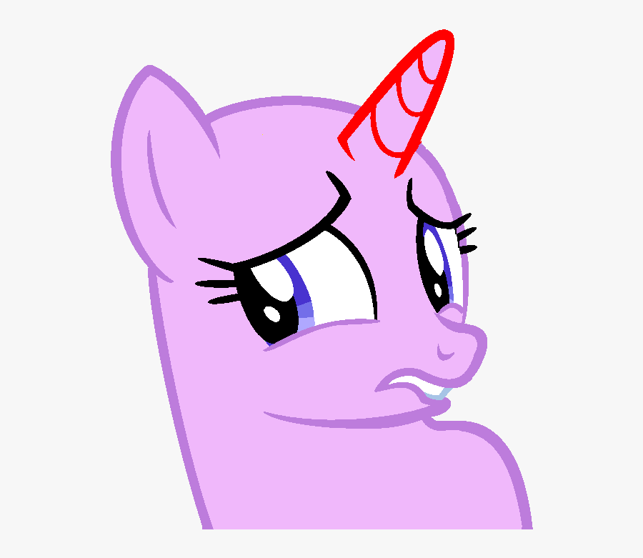 Mlp Base-nervous Unicorn By Rubyg242 - My Little Pony: Friendship Is Magic, Transparent Clipart