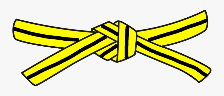 Karate Clipart Black Belt Karate - White And Yellow Belt Karate, Transparent Clipart