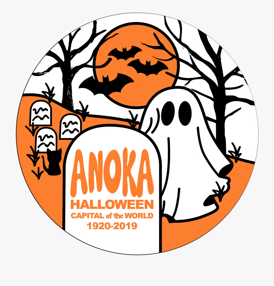 Anoka Minnesota Halloween Button, Transparent Clipart