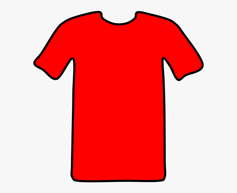 T-shirt, Basic, Red - Active Shirt, Transparent Clipart