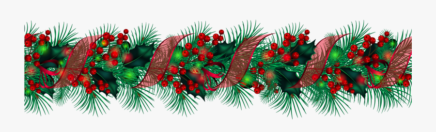 Transparent Christmas Garland Border Png - Garland Png Transparent, Transparent Clipart