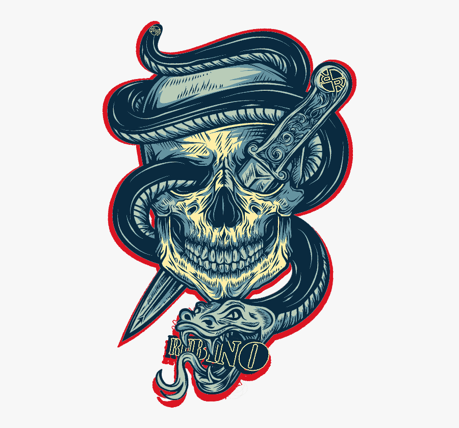 Tattoo Skull Art Logo, Transparent Clipart