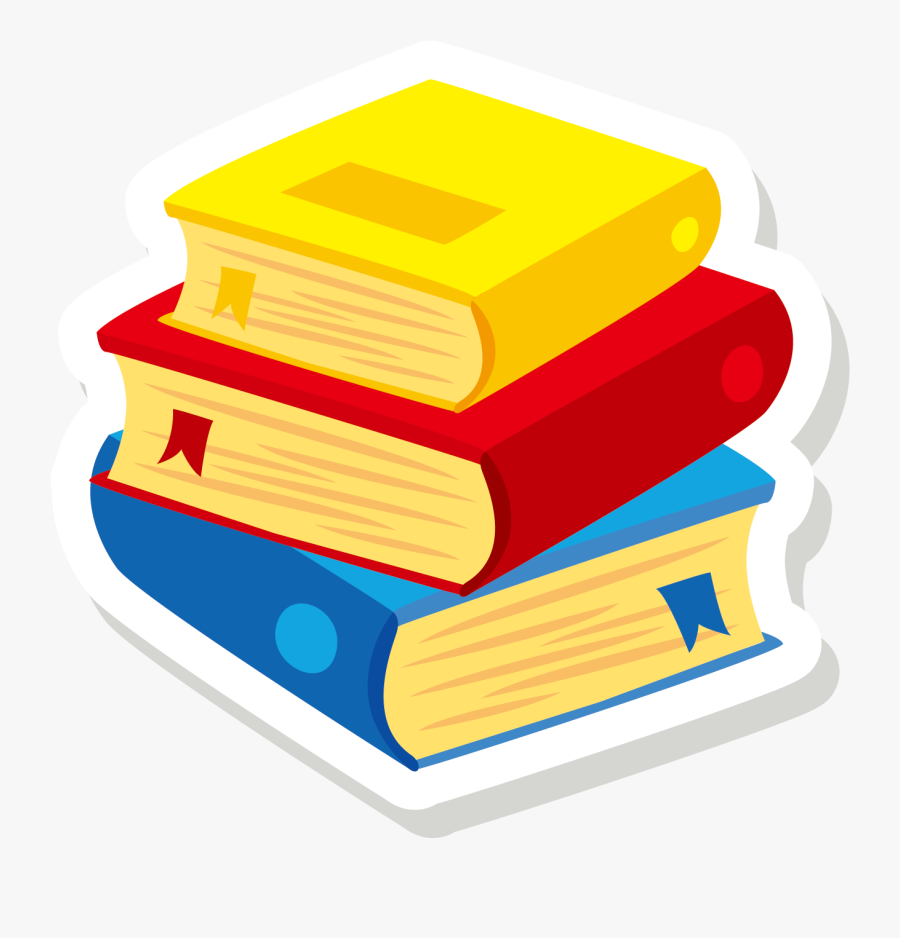 Book Reading Illustration - Book Stack Vector, Transparent Clipart