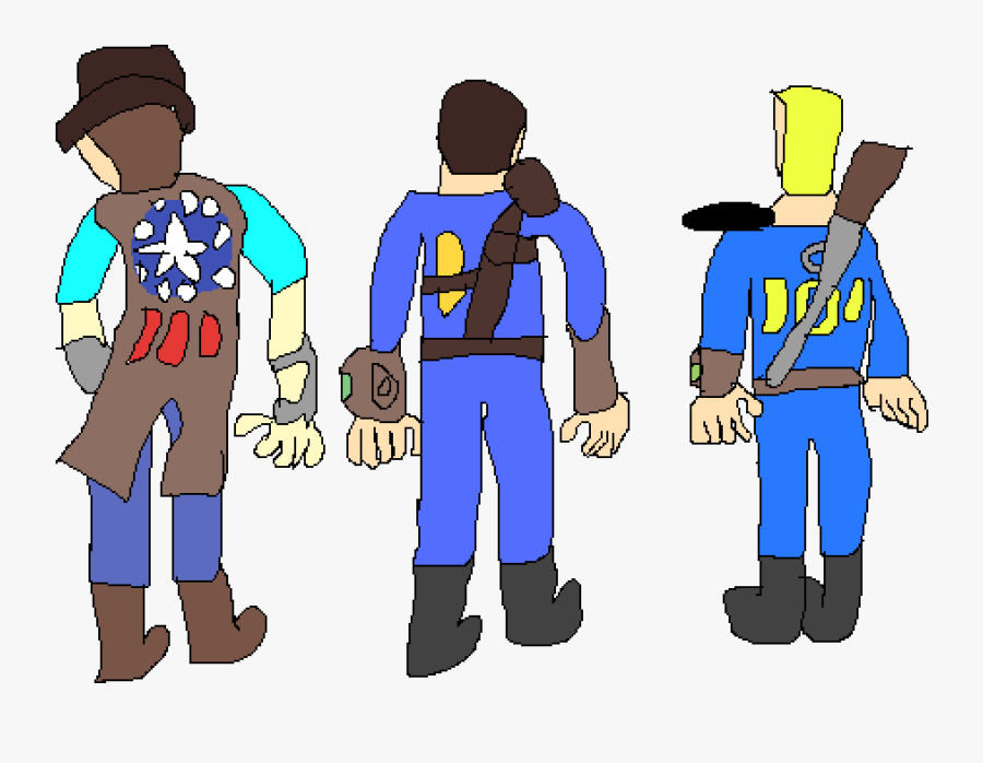 The Courier, The Sole Survivor, And The Lone Wanderer - Cartoon, Transparent Clipart