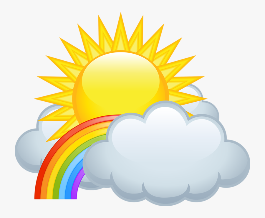 Transparent Entrevista Clipart - Sun With Rainbow Clipart, Transparent Clipart