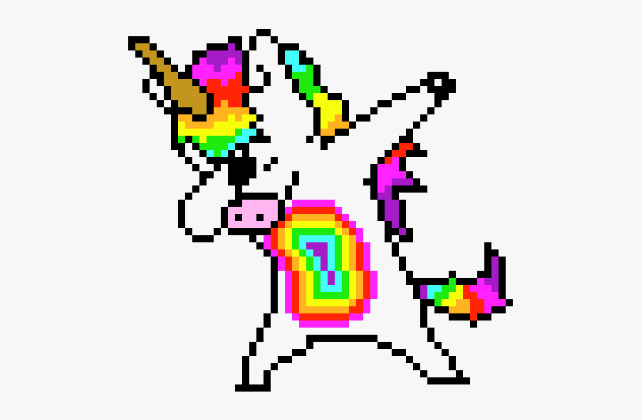 Pixel Art Dabbing Unicorn, Transparent Clipart