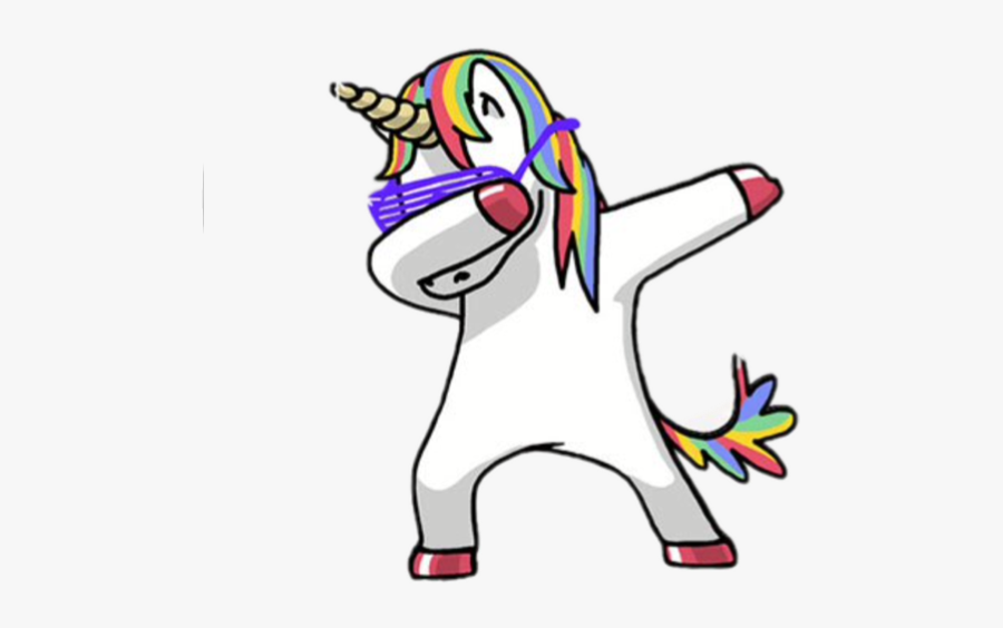 #unicorn #dab - Dabbing Unicorn Transparent Background, Transparent Clipart