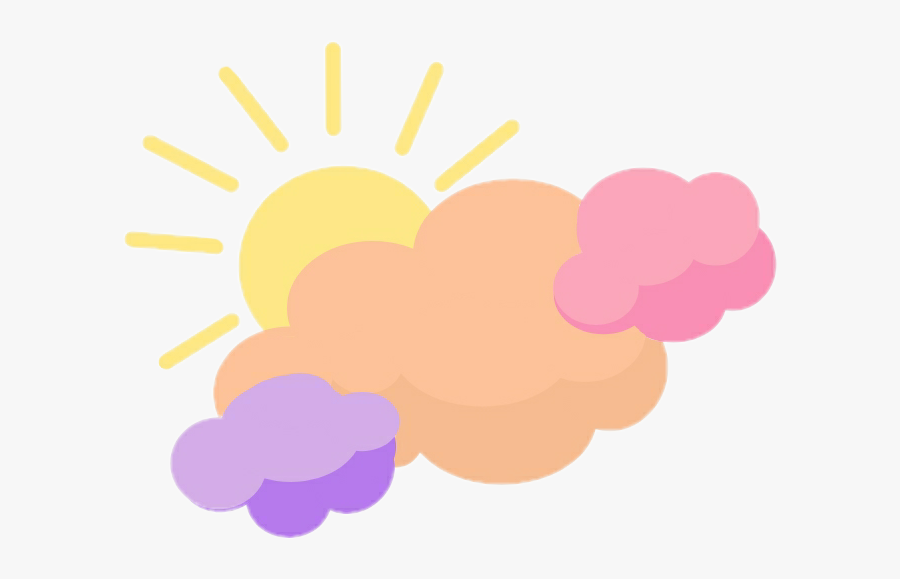 #clouds #sun #pastelcolors, Transparent Clipart