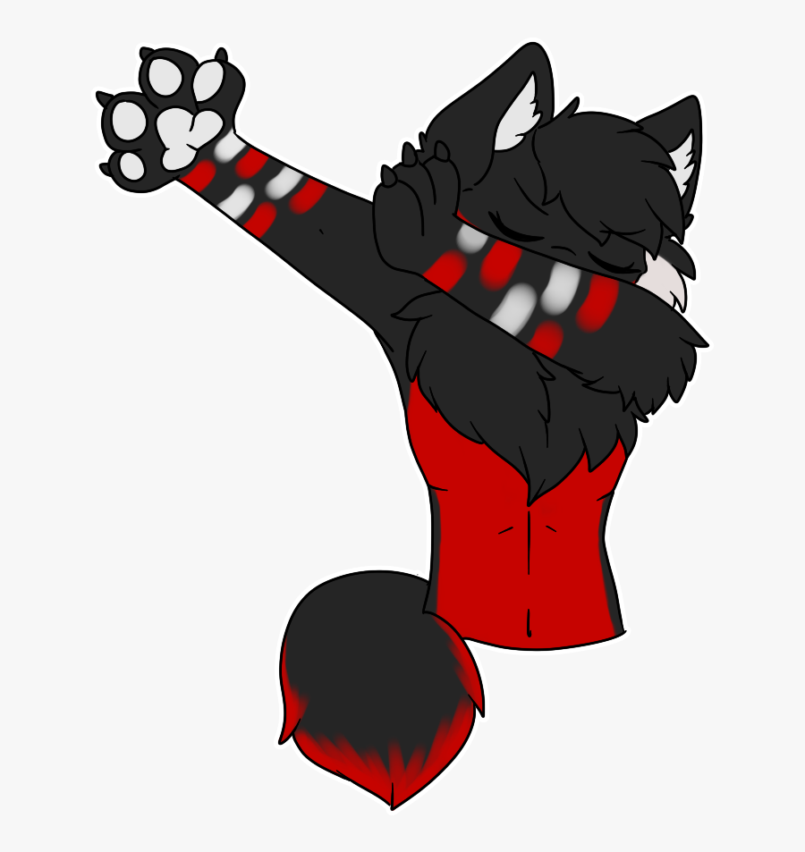 [comission/stickers] Dabbing Inumi - Furry Dab Telegram Sticker, Transparent Clipart