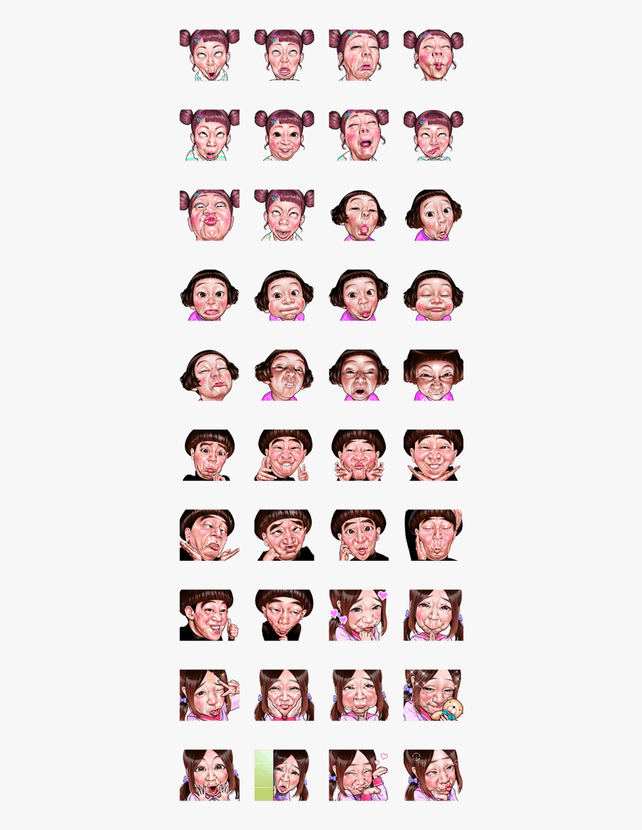 Funny Face Collection - Funny Face Collection Line, Transparent Clipart