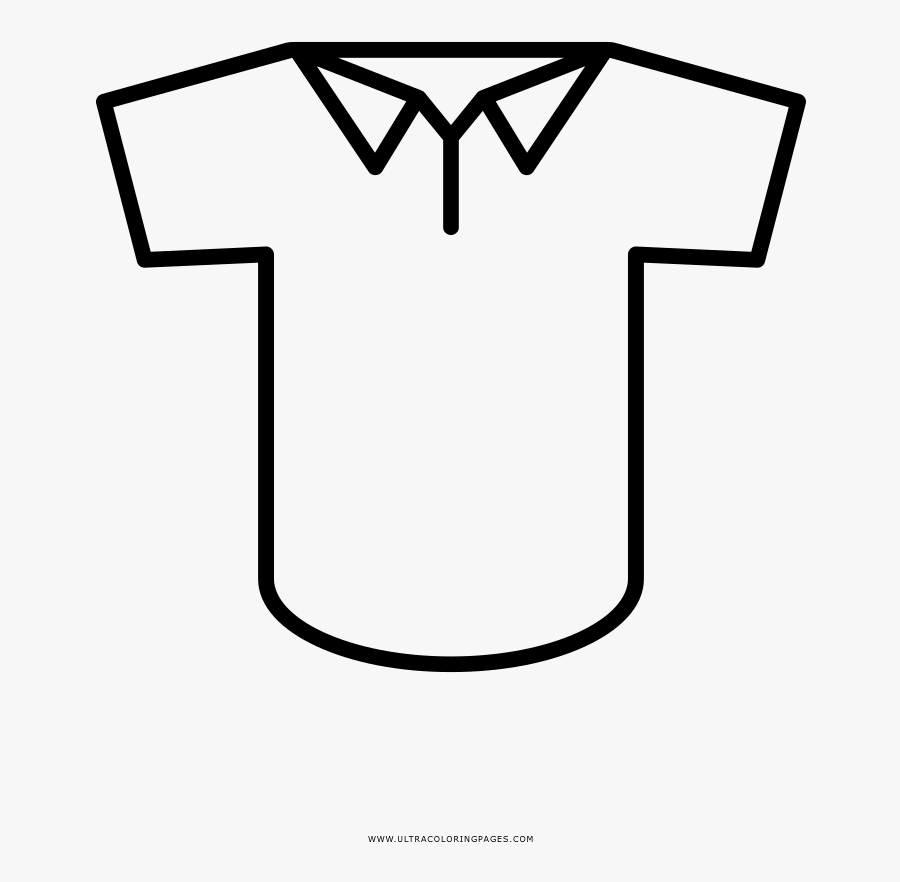 Polo Shirt Coloring Page - Line Art, Transparent Clipart