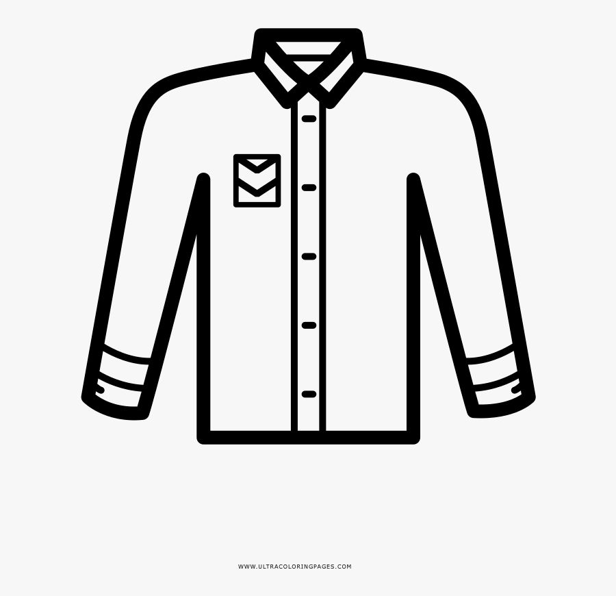 Polo Shirt Coloring Page - Line Art , Free Transparent Clipart - ClipartKey
