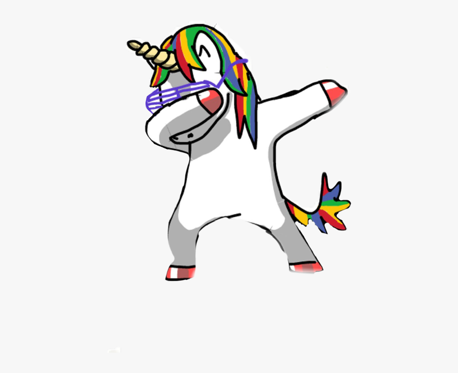 Dabbing Unicorn Coloring Page , Transparent Cartoons - Dibujo De Un Unicornio, Transparent Clipart