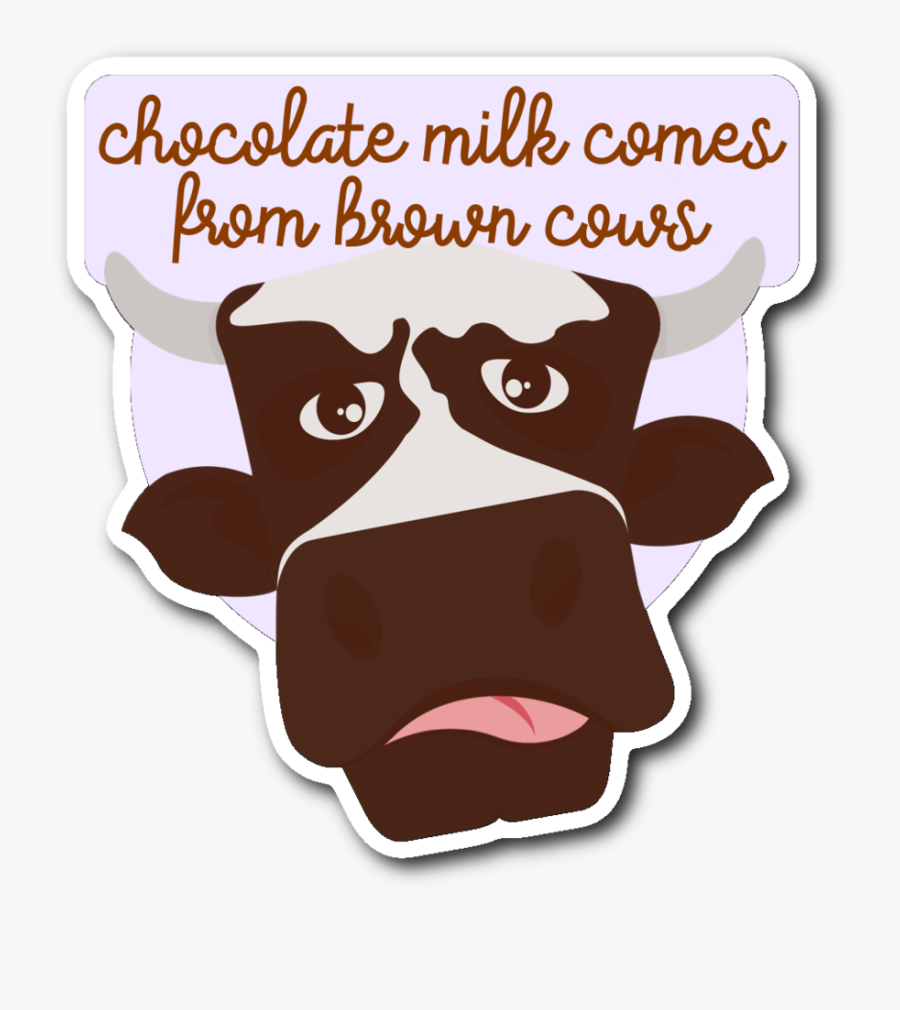 Funny Cow Sticker, Transparent Clipart