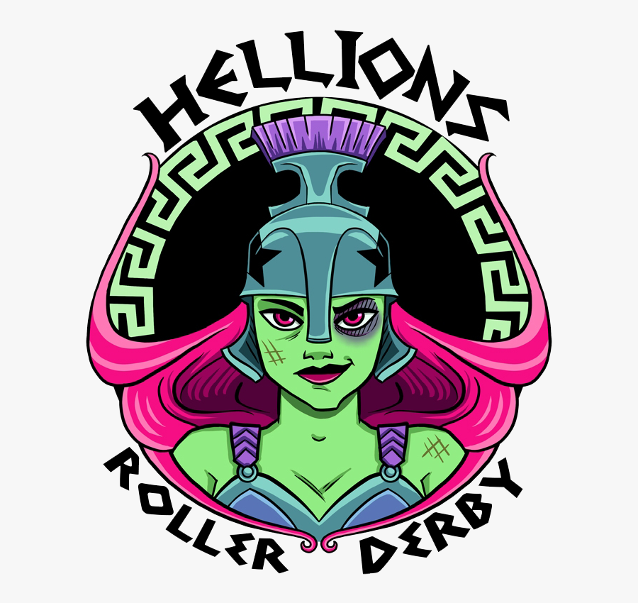 Roller Derby Logo Clipart , Png Download - Hellions Of Troy Logo, Transparent Clipart