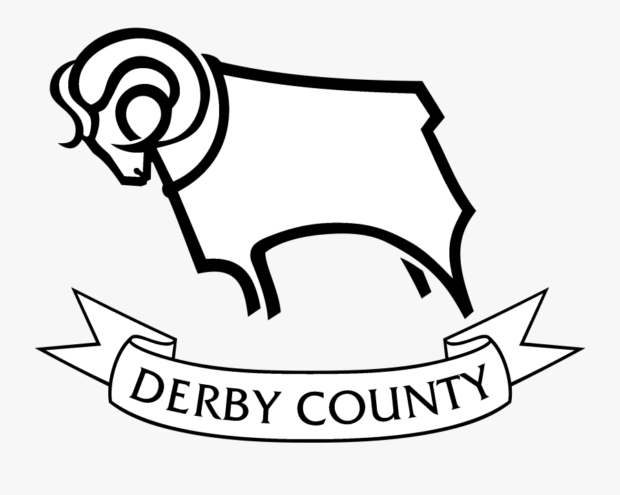 Derby County Fc Logo Black And White - Derby Football Club Logo, Transparent Clipart