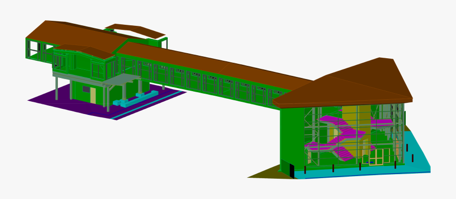 Derby Station Footbridge 3d Cad Model - Illustration, Transparent Clipart