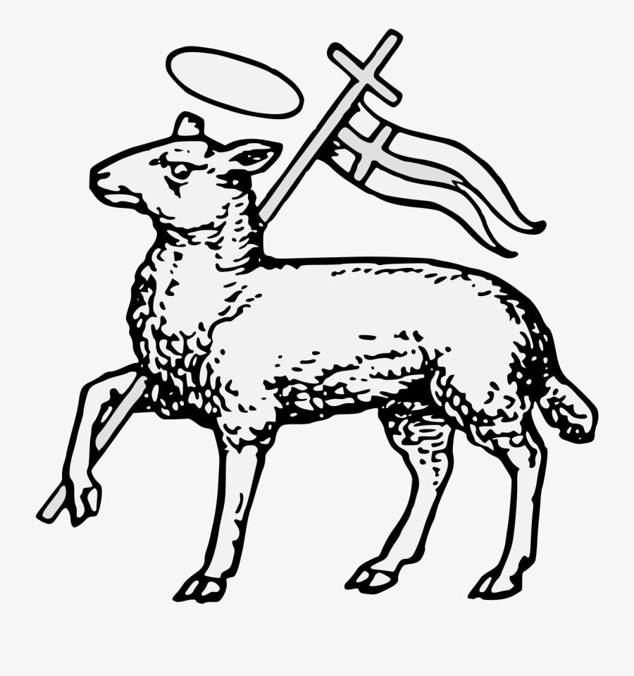 Drawn Lamb Heraldry - Coat Of Arms Lamb, Transparent Clipart