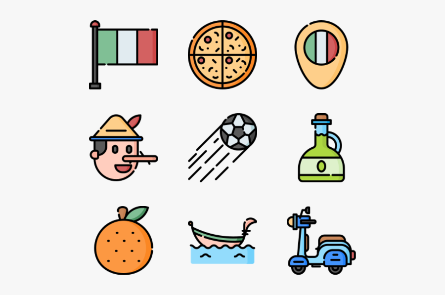 Transparent Food Icon Color, Transparent Clipart