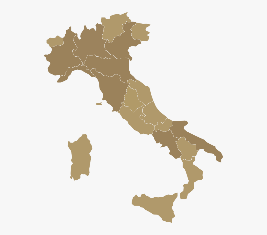 Italy Vector Map Royalty-free - Italy Map, Transparent Clipart