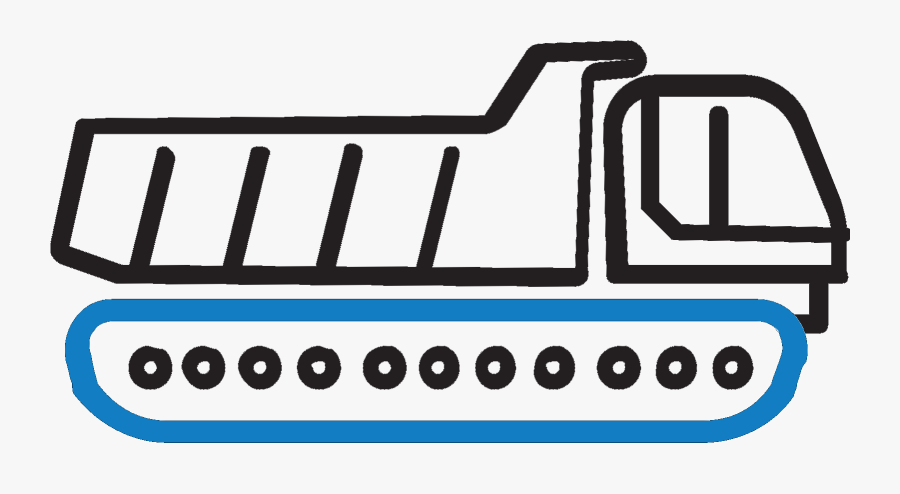 Dumper Rubber Tracks, Transparent Clipart
