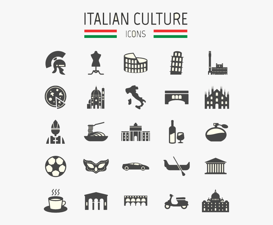 Italian Culture Png Image - Elementos Representativos De Italia, Transparent Clipart