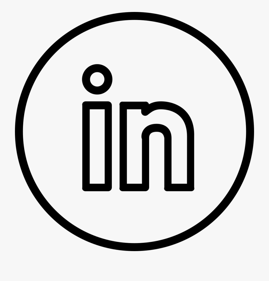 Transparent Linkedin Logo Png Black - Circle, Transparent Clipart