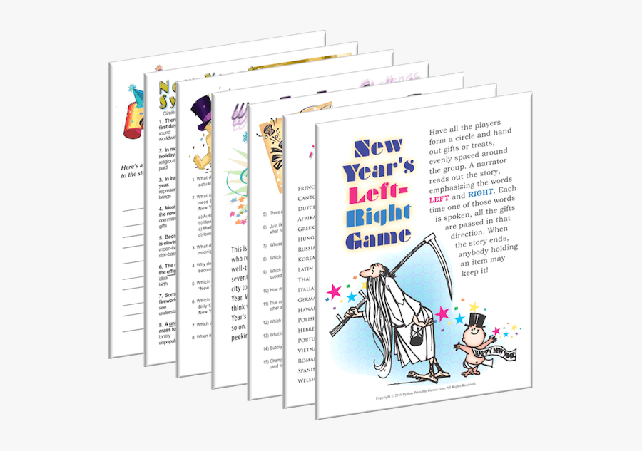 Printable New Years Eve Games - New Years Eve Left And Right Game, Transparent Clipart
