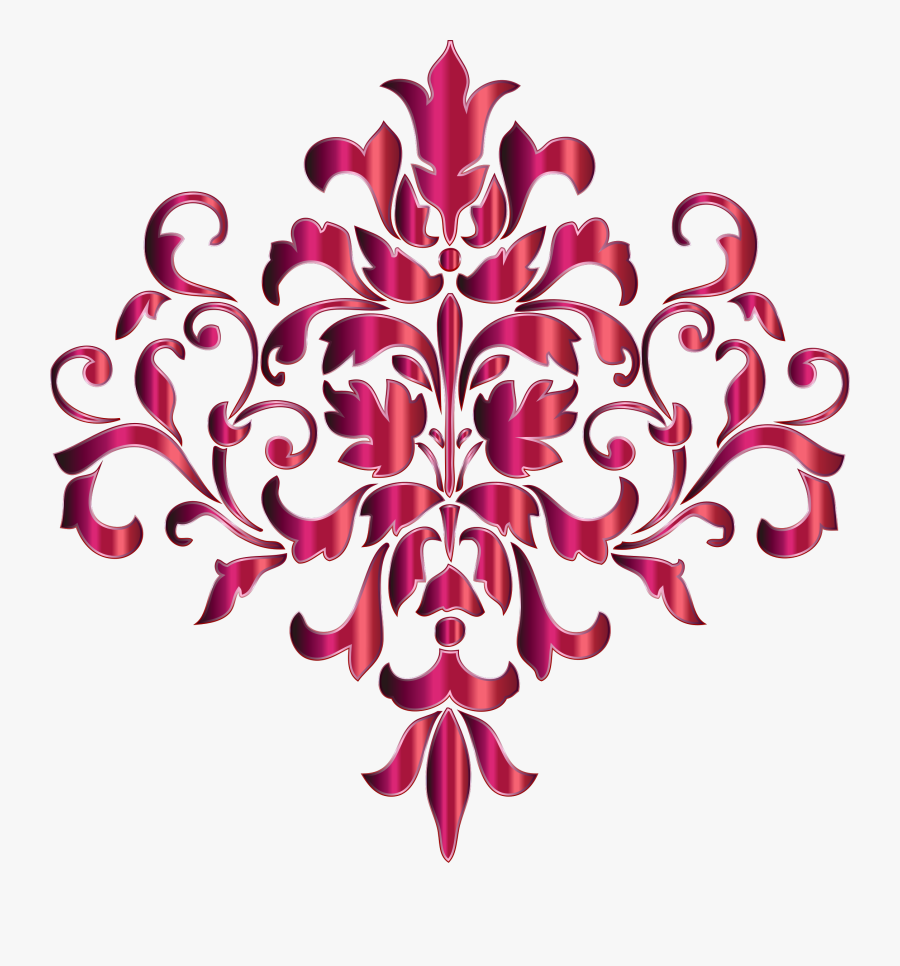 Festive Damask Design 2 No Background Clip Arts - Design With No Background, Transparent Clipart