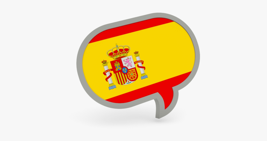 Speech Bubble Icon - Spanish Flag Speech Bubble, Transparent Clipart
