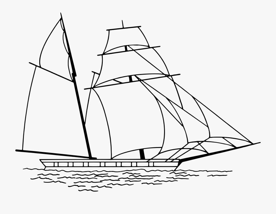 Sailing Ship 24 Clip Arts - Schiff Zeichnung, Transparent Clipart