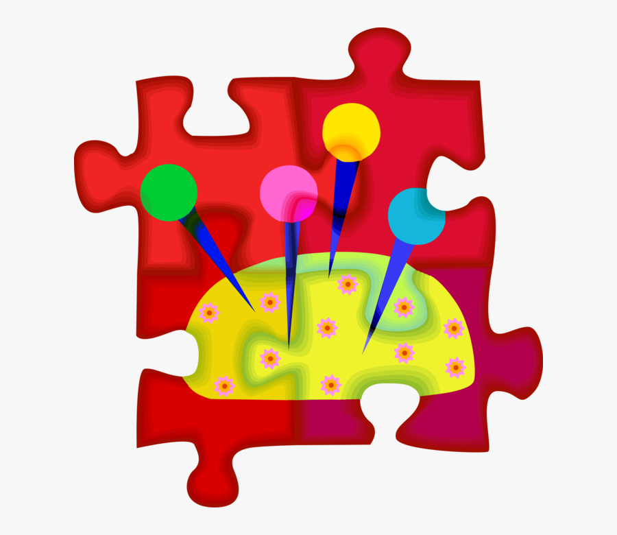 Vector Illustration Of Sewing Pin Cushion With Needles , Free