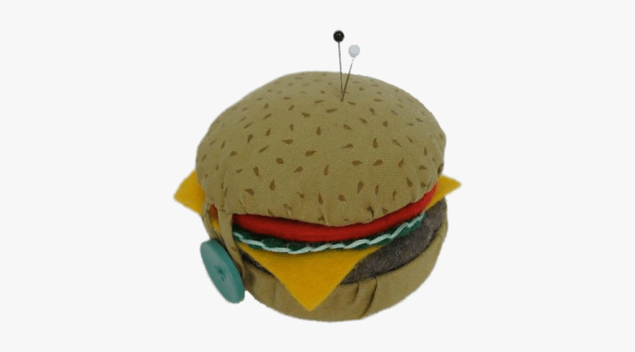 Hamburger Pin Cushion - Food Pin Cushion, Transparent Clipart