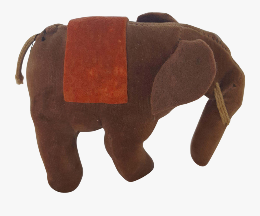 Vintage Folk Art Velveteen Elephant Pin Cushion Whimsy - Indian Elephant, Transparent Clipart