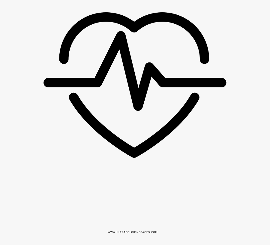 Heart Rate Coloring Page - Picto Coeur Santé Png, Transparent Clipart
