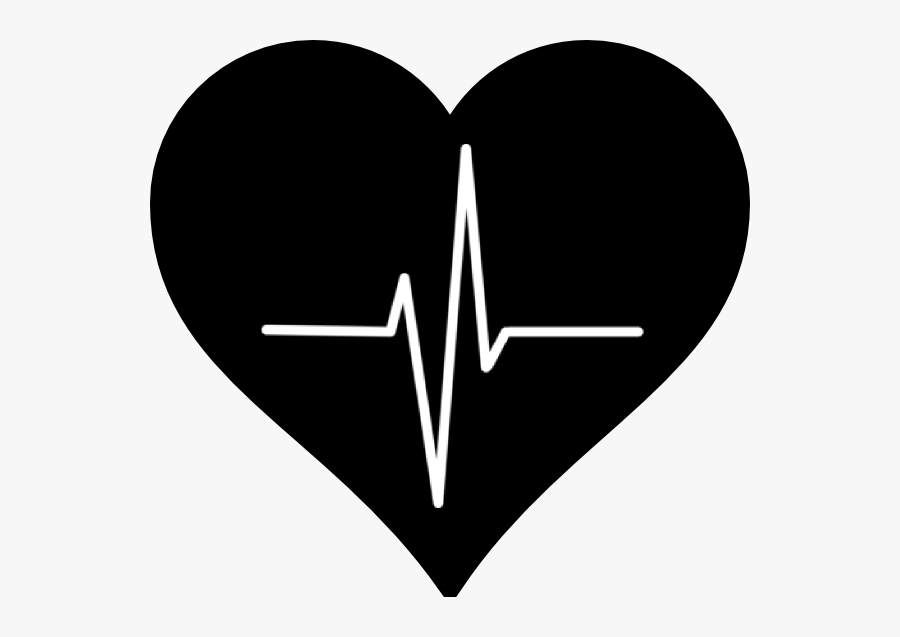 Black Heartabeat Svg Clip Arts - Heart, Transparent Clipart
