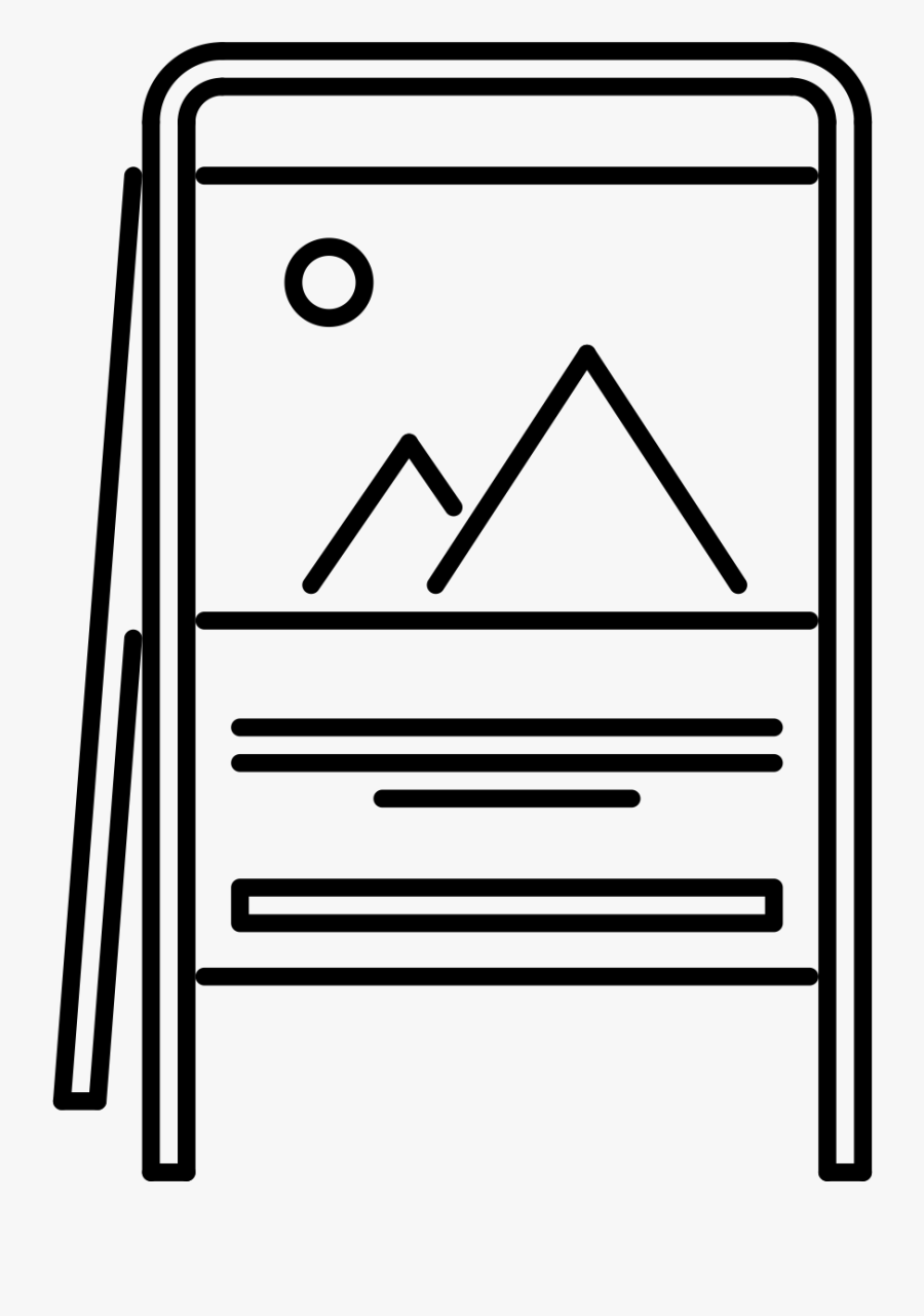 Stand Poster Icon, Transparent Clipart