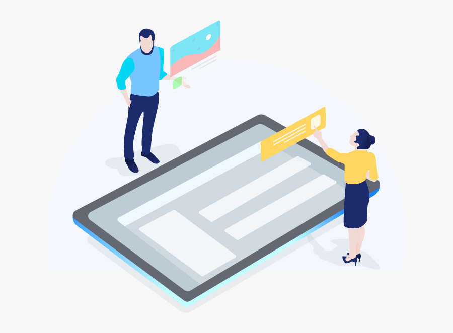 Tablet App For Employees Graphic - Illustration, Transparent Clipart