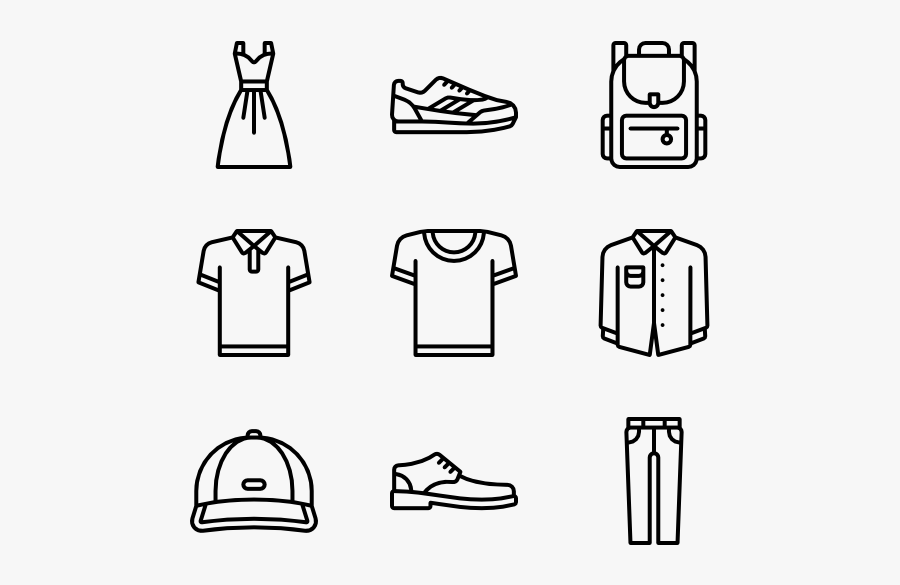 Clothes Packs Vector - Clothing Icon Vector, Transparent Clipart