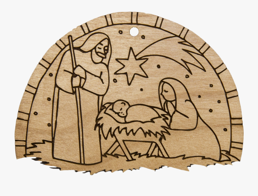 Christmas Ornament -nativity - Creche De Noel A Colorier, Transparent Clipart