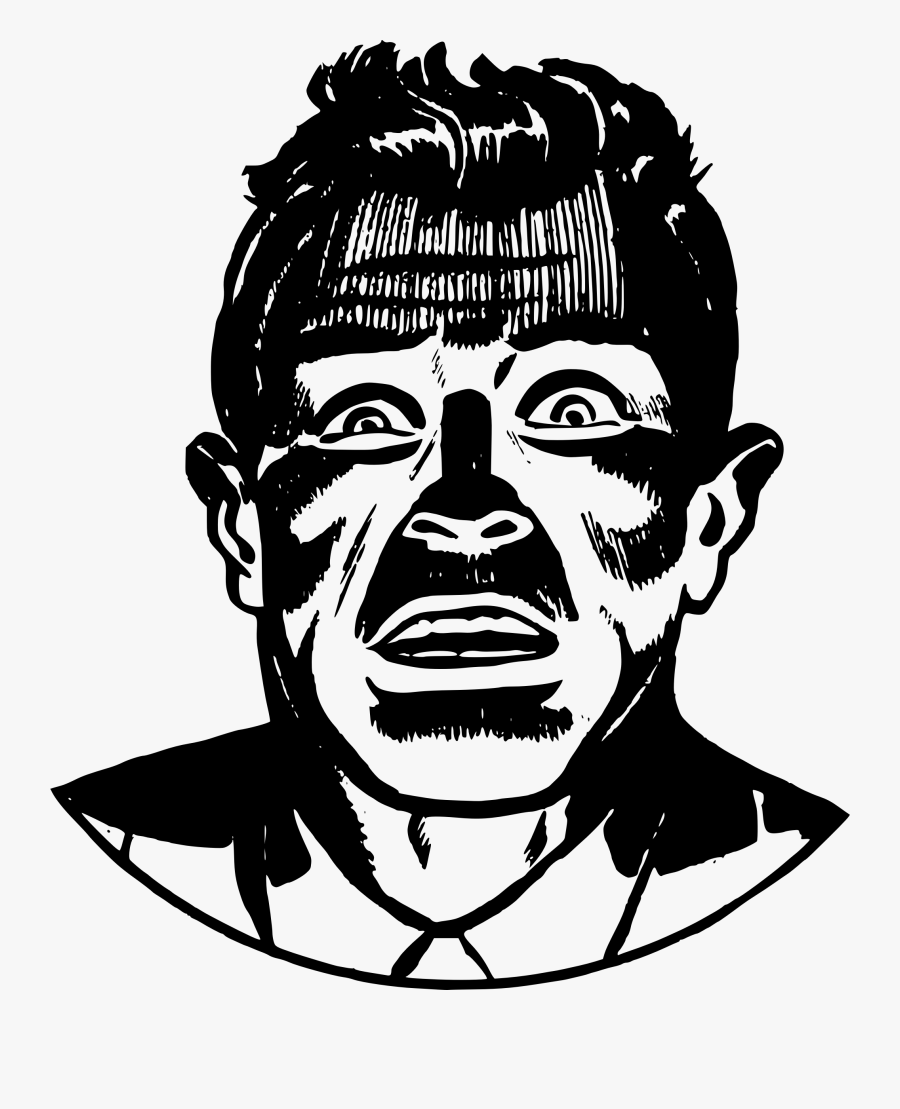 Clipart Face Fear - Scared Face Comic, Transparent Clipart