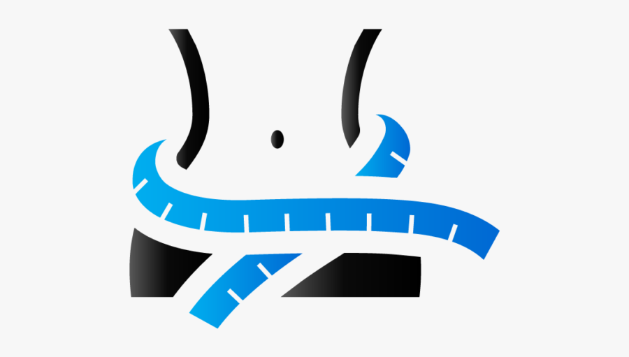 Low Fat Or Low Carb - Body With Tape Measure Cartoon, Transparent Clipart