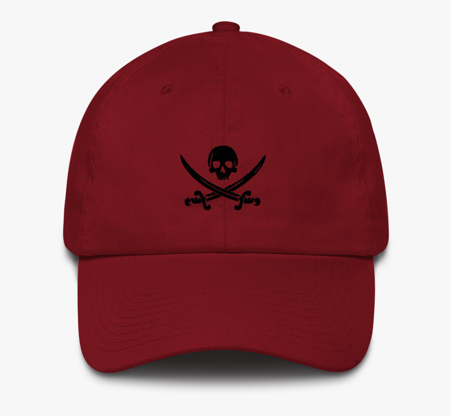 Maroon Pirate Flag Dad Hat"
 Class= - Baseball Cap, Transparent Clipart