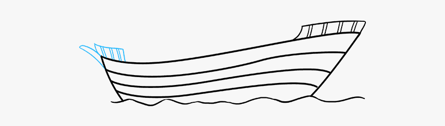 How To Draw Pirate Ship - Skiff, Transparent Clipart